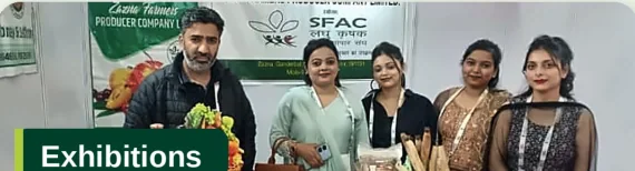 FPO exhibiting products in trade fair